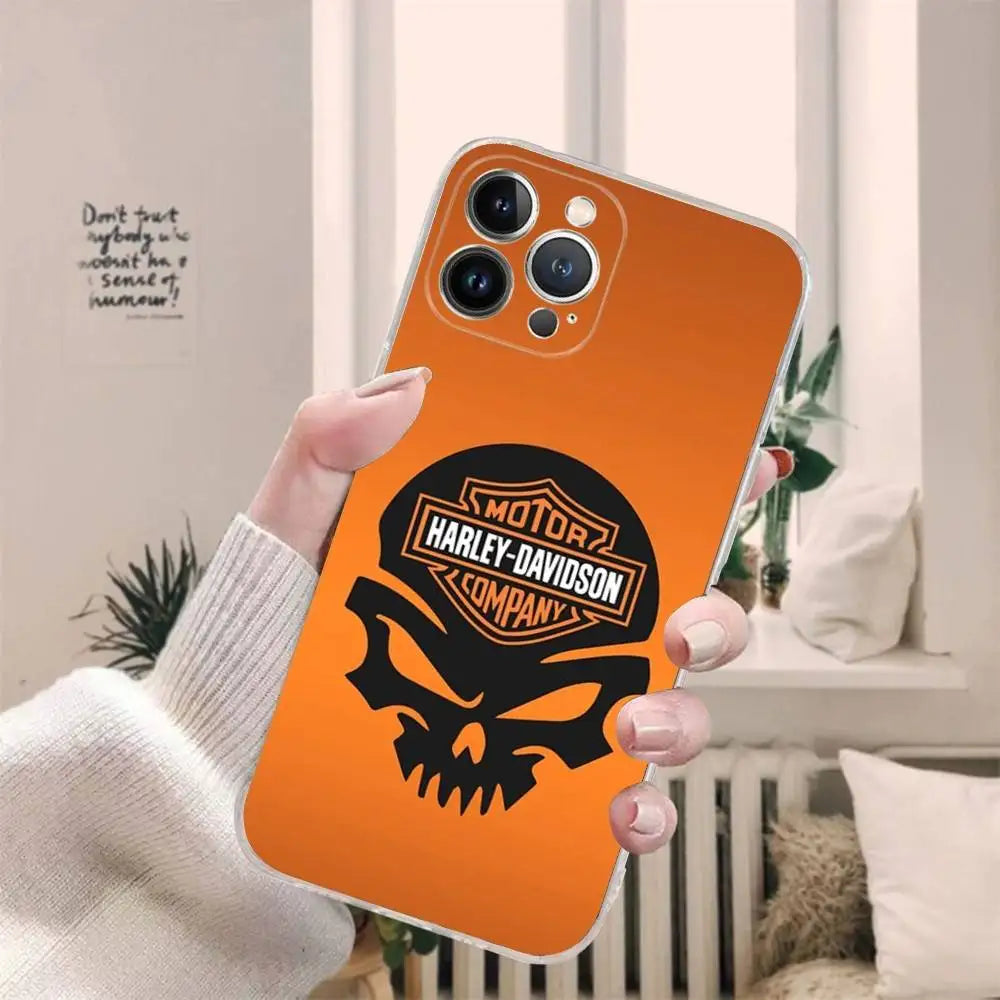 Cool H-Harley Car d-Davidson Phone Case for iPhone 17 16 15 14 13 12 11 Pro Max Plus Soft Cover Personalized DIY