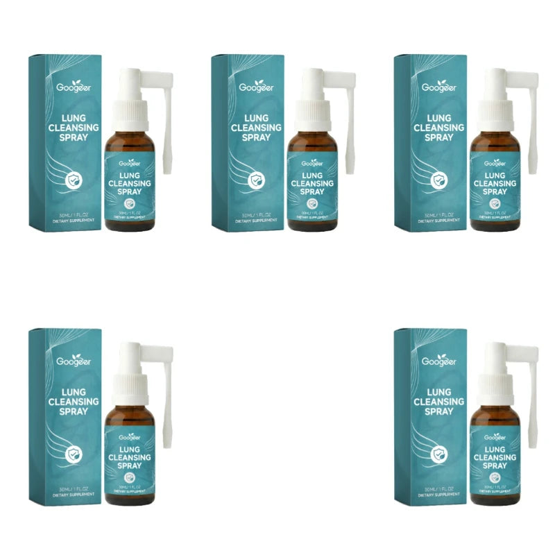 Googeer Lung Wellness Spray Natural Respiratory Support Dietary Supplement Liquid Mist Easy Use for Men Women 30ml 1 Fl Oz Daily