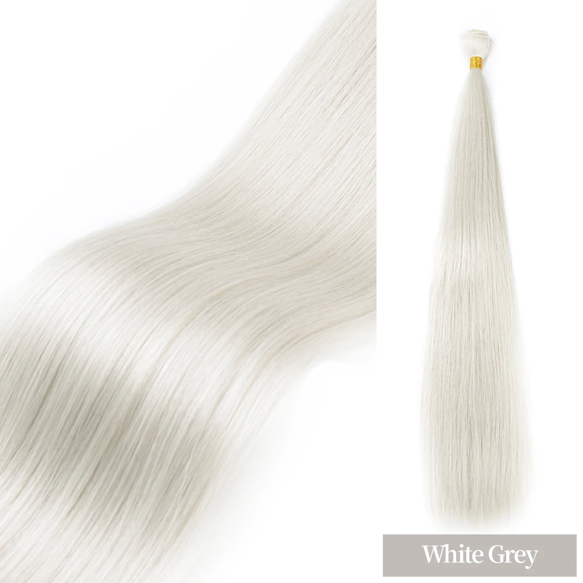 Straight Hair Bundles Extensions Smooth Ombre Hair Weaving 24Inch Super Long Synthetic Straight Hair Bundles Full to End