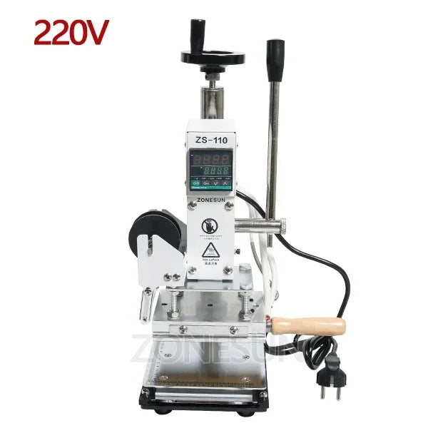 ZONESUN ZS110 Hot Foil Stamping Bronzing Embossing Machine Slideable Workbench Digital Leather PVC Paper Heat Press Machine
