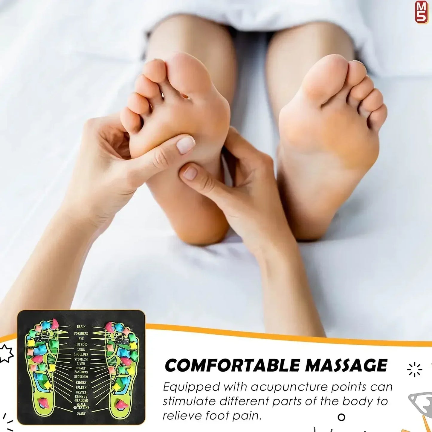 Fingerpressure Board Foot Foot Massage Pad Health Walk Foot Pressure Board Foot Massager Pad Imitation Goose Soft Stone Road