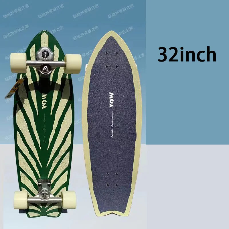 land surf YOW skateboard longboards whole kits good quality spring system branded with trucks wheels bearings and tool