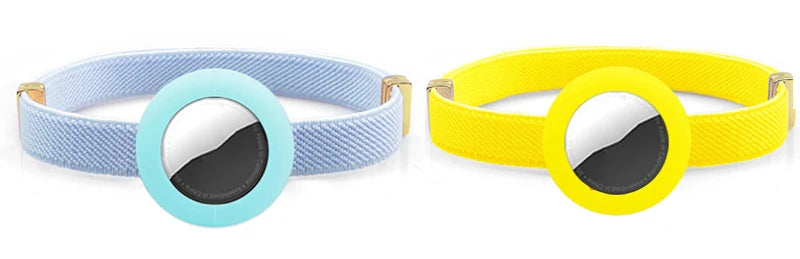 Cute Breakaway Cat Collar with Customized Name Tag Elastic GPS Tracker Kitten Collar with Air Tag Holder Adjustable Pets Collars
