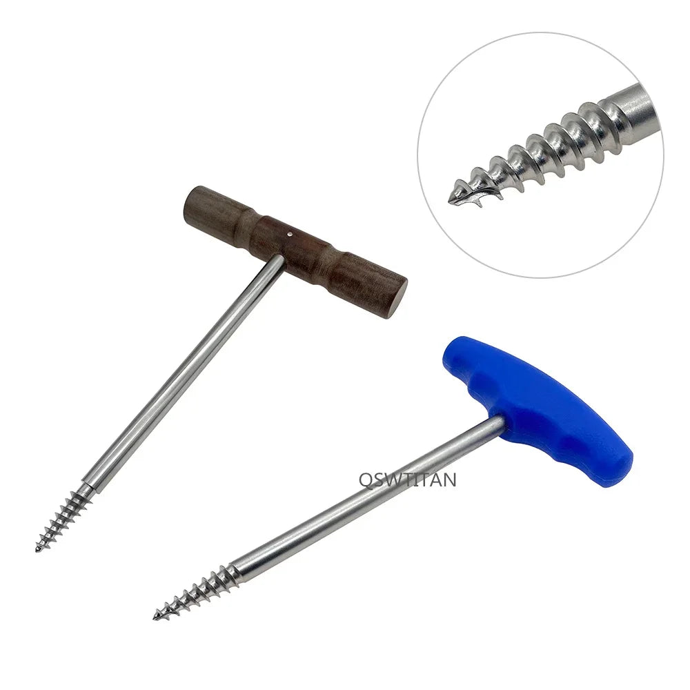 1pcs Hip Joint extractor Femoral head extractor T Wooden handle silicone Orthopedic Veterinary Instrument