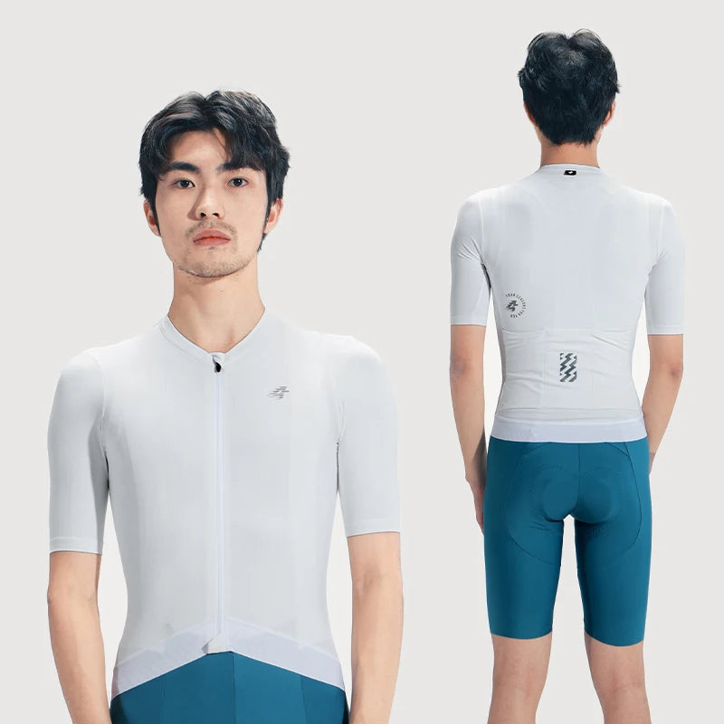 LAMEDA Cycling Jersey Man Summer Jersey MTB Anti-UV Bike Short Sleeve with 3 Pockets Men's Bicycle Riding Shirt Sports Clothing