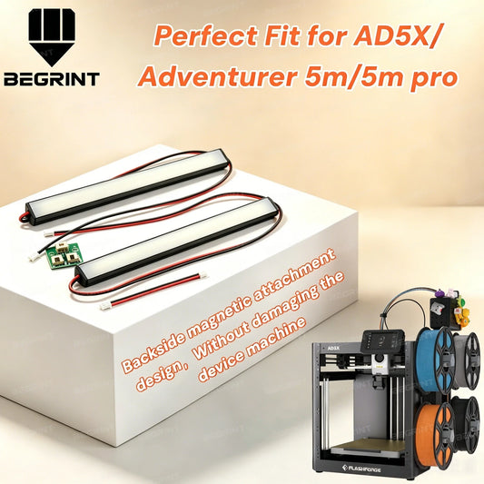 For Flashforge Adventurer 5M AD5X High Brightness LED Light Strip Easy Installation Replacement Accessories for AD5X 3D Printer