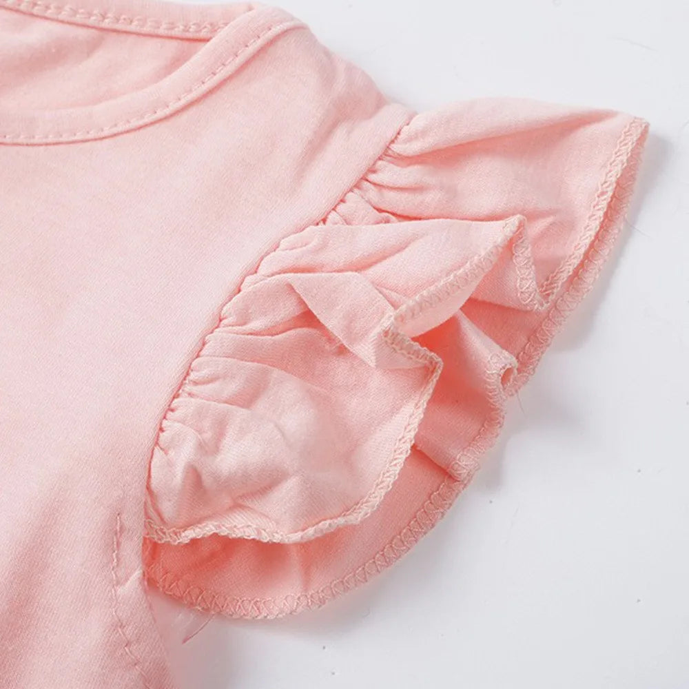 2025 New Princess Dress Unicorn Summer Kids Clothes Birthday Dress Party Short Sleeve Children Rainbow Cute Fashion Dresses