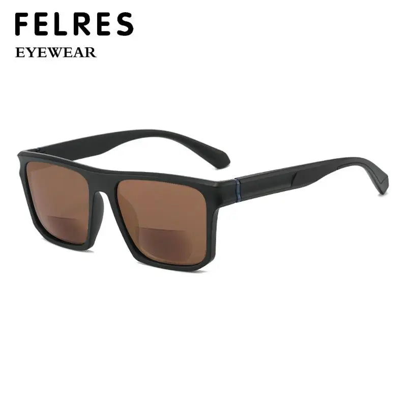 Men Women Square Bifocal Far Near Dual Vision Reading Glasses Trendy Driving Fishing Shade Presbyopia Eyewear Customize Lens