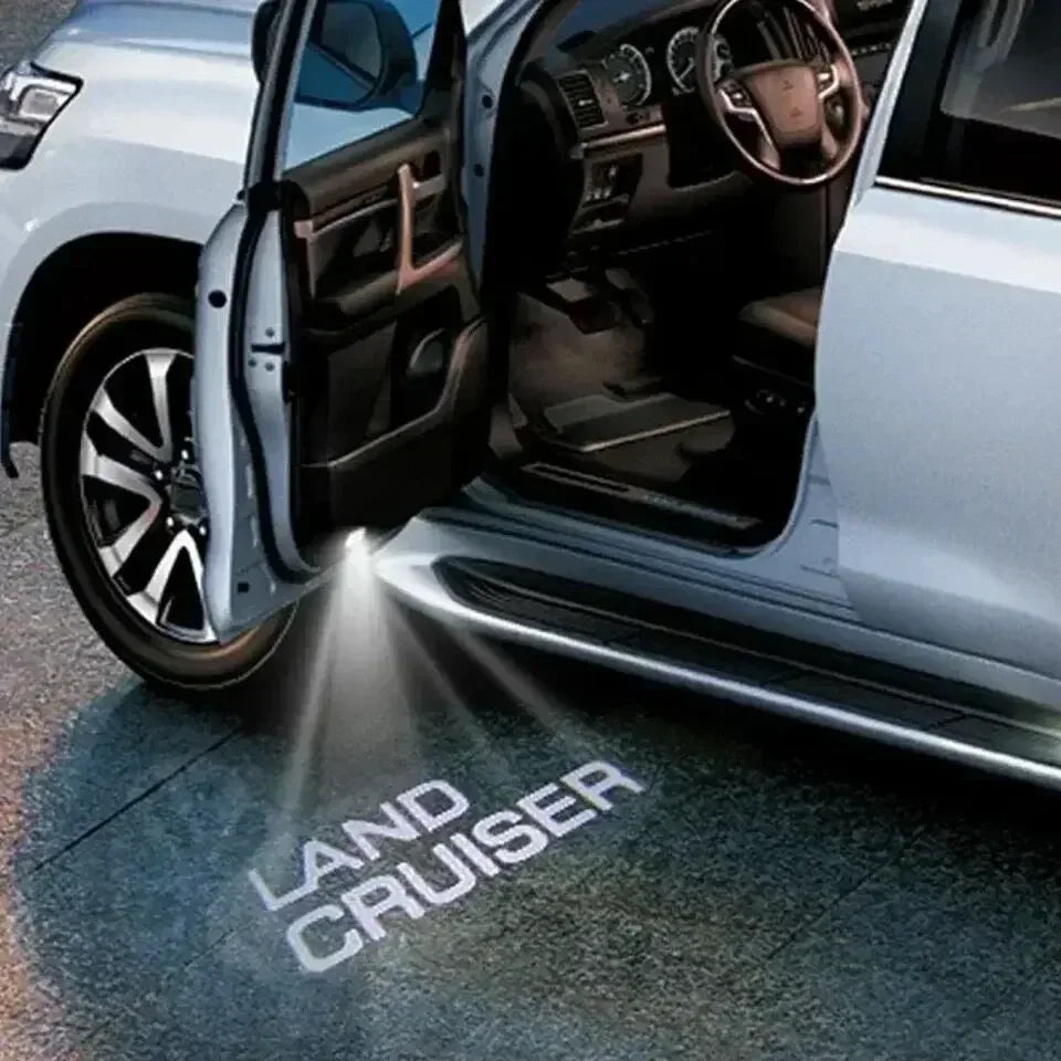 LED Car Door Welcome Light Projector Ghost Shadow Courtesy Lamp For Land Cruiser LC300 2007-2019 Car Accessories 2PCS