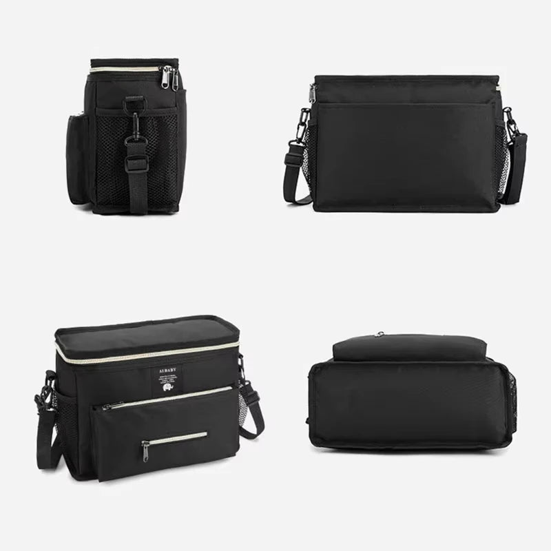 Stroller Organizer Bags Mummy Large Capacity Travel Hanging Bag Bottle Holder Pram Diaper Bags Baby Stroller Accessories