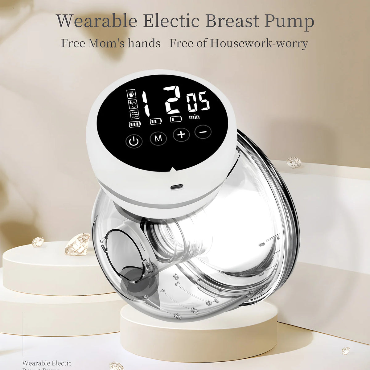 1PCS Wearable Breast Pump Portable Breast Milk Machine Fully Automatic Breast Pump Mother and Baby Supplies Electric Breast Pump