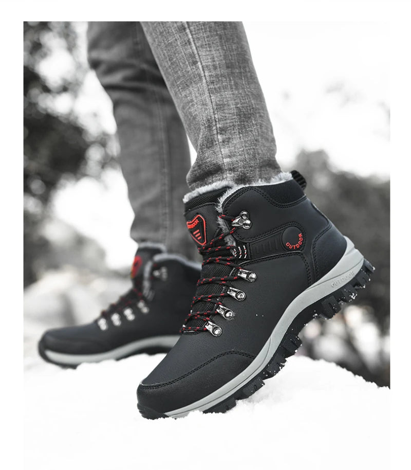 Winter Large Size Plus Velvet Thickened Warm Snow Boots Outdoor Men's High-Top Northeast Cotton Boots Comfortable And Casual