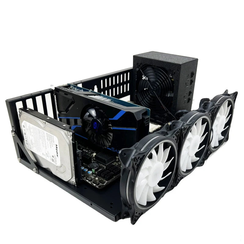 DIY PC Test Bench Open Chassis Rack for ATX/M-ATX/ITX Motherboards Solid Open Air Simple Rack DIY Computer Case Easy to Assemble