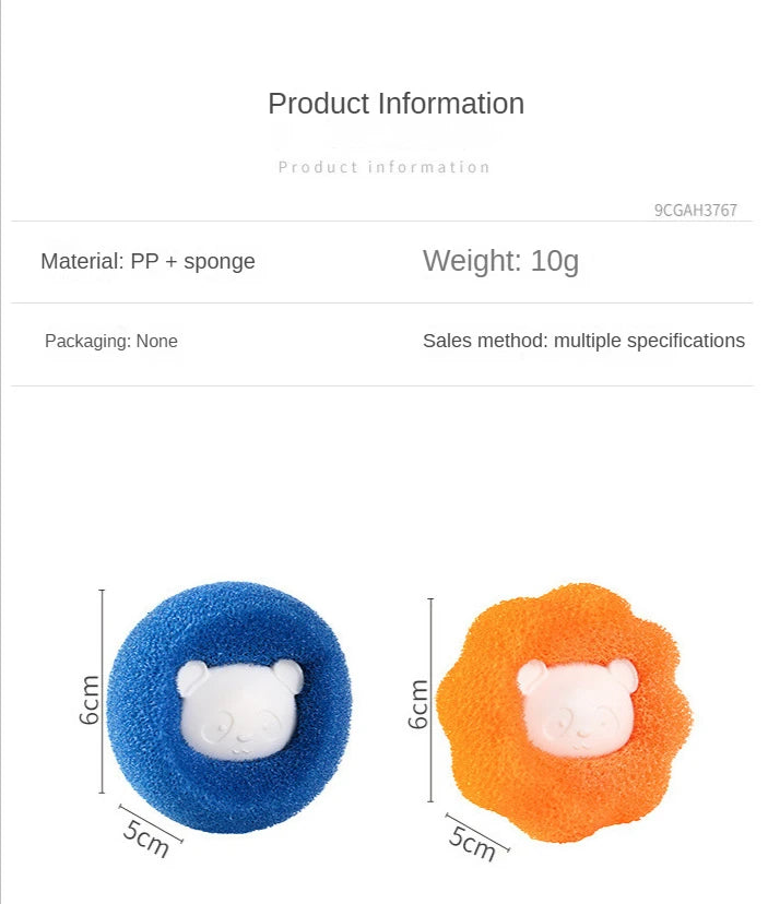 Pet Hair Remover Reusable Ball Wool Sticker Cat Hair Remover Pet Fur Lint Catcher Cleaning Tools Laundry Washing Machine Filter