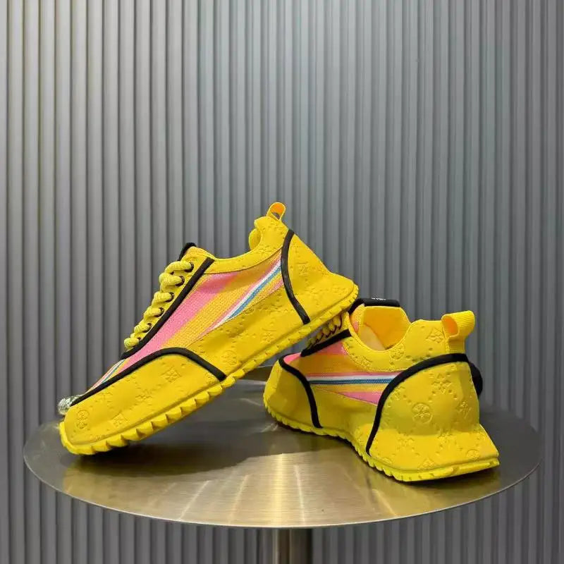 Leather Running Shoes Men Casual Shoes Outdoor Breathable Man Walking Lightweight Comfortable White Sneakers Tennis Sport Shoes