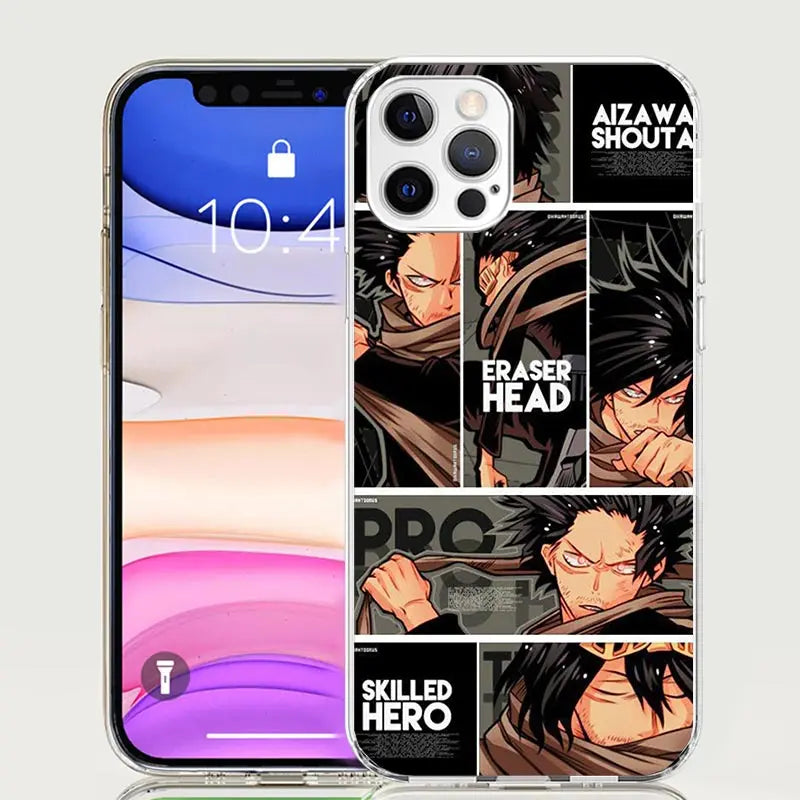 My Hero MHA Aizawa Shouta Phone Case For iPhone 17 Air 16 15 Plus 11 14 Pro Max 13 Mini 12 7 8 + SE Pattern Art Customized Cover