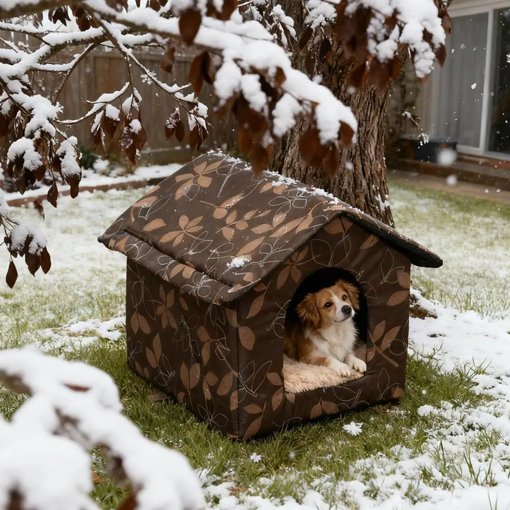 Winter Waterproof Cat House Bed Outdoor Warm Shelter Dog Kennel Foldable Pet Cabin Tent Insulated Supplies DropShipping