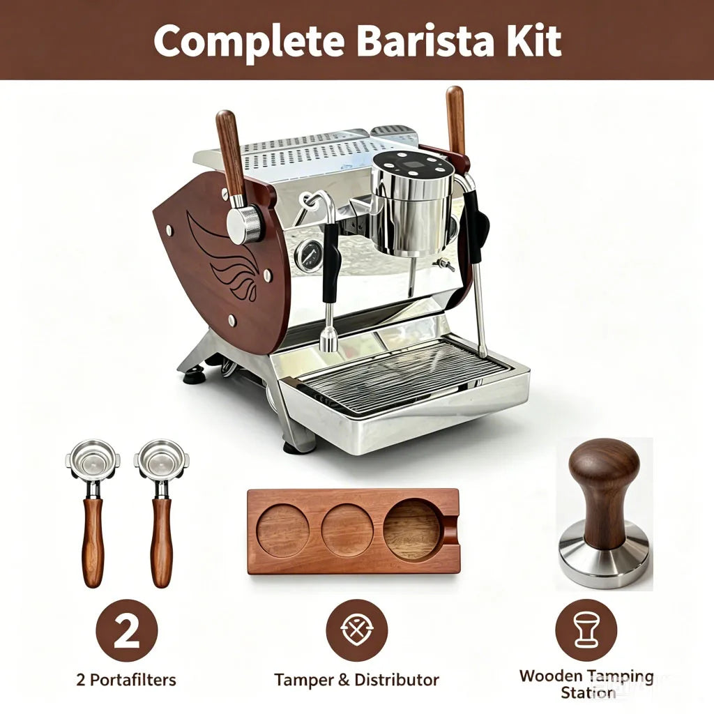 110V/220V New Style Commercial Dual Nested Boiler Coffe Pub Cafeteras Makinesi Coffee Maker Espresso Machine