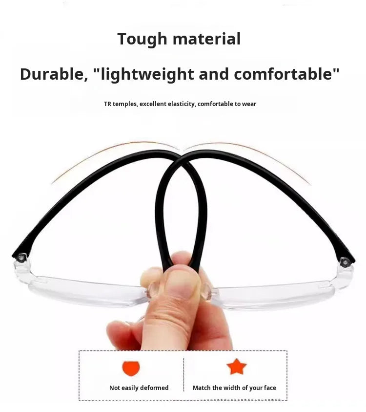 1/2PCS Smart Zoom Reading Glasses Ultra Clear Presbyopia Glasses Lightweight Anti-Blue Anti-Fatigue Auto Zoom Magnifier