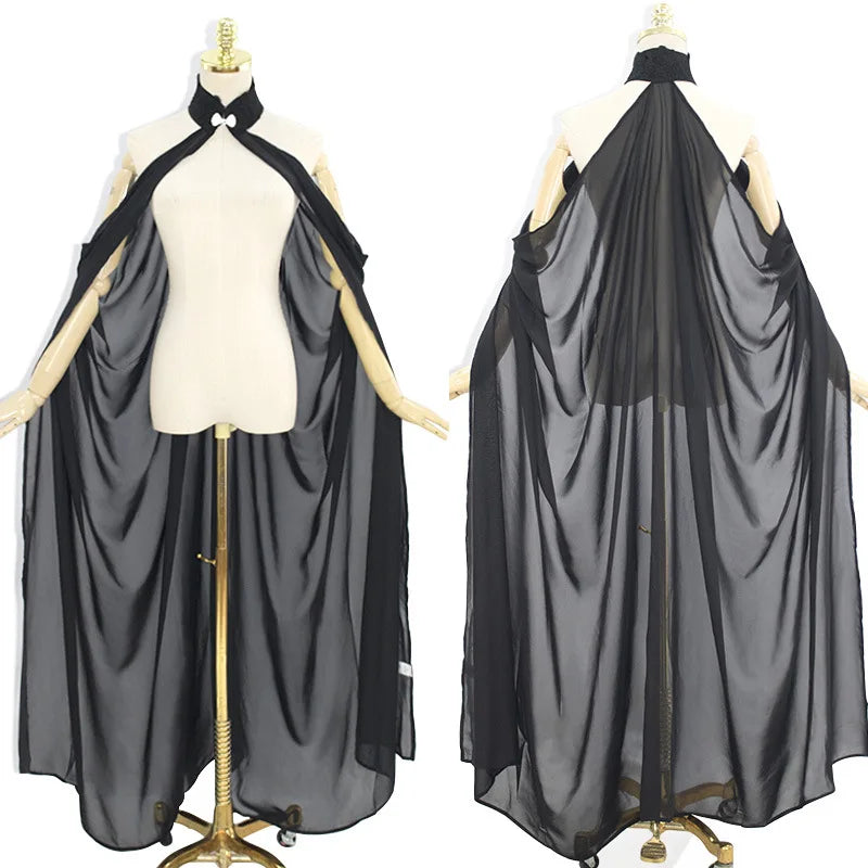 Halloween Costume Women Shawl Cape Cloak Medieval Neck Cape Shawl Cosplay Princess Witch Bride Party Chiffon Light Coat Robe