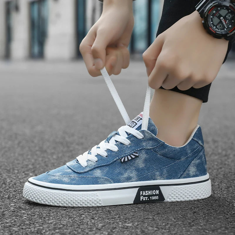 Men's canvas shoes large size fashion casual sports shoes men's platform light breathable men's outdoor running shoes