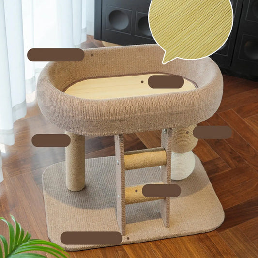 Small Cat Tree Tower with Top Perch Scratching Post Furniture Protection Training Toy for Indoor Cats/kittens Climbing Frame