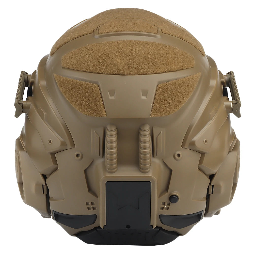 Militar Helmet FAST Helmet Built-in Communication Headset Anti-fog Fan W-Ronin Assault Helmet Detachable Mask Replacement Lens