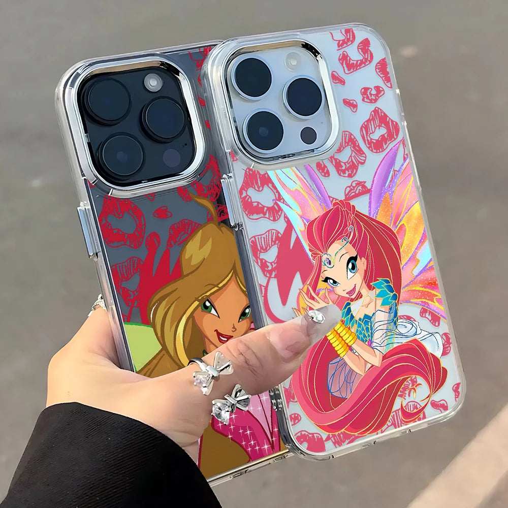 W-Winx C-Club Phone Case for IPhone 17 16e 16 15 14 13 12 11 Mini Pro Max X XR XSMAX 8 7 Air Plus Transparent Soft Cover