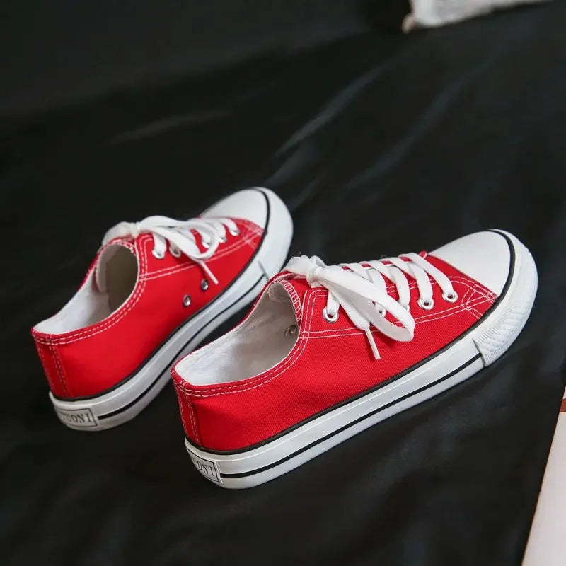 Women's Canvas Shoes Spring Autumn Universal Platform Flat Heel Synthetic Inner Material Rubber Sole Magic Tape Casual Shoes