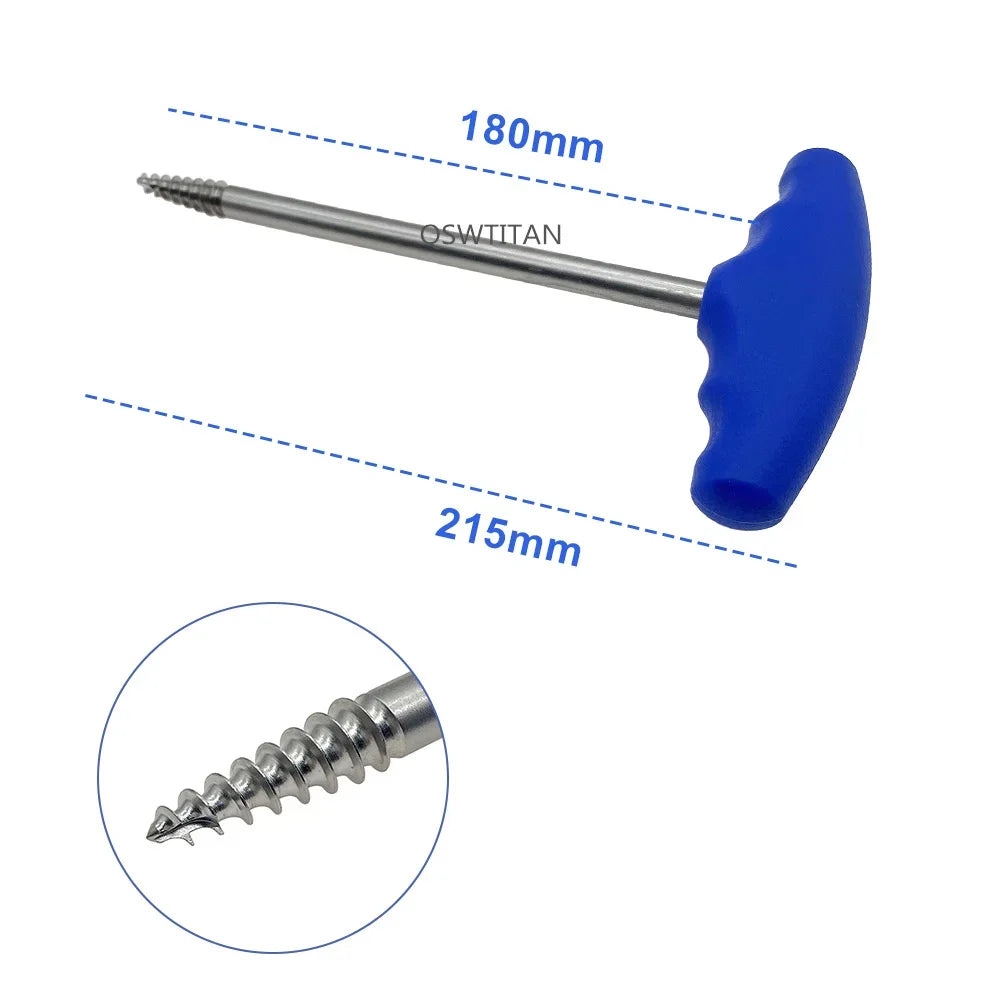 1pcs Hip Joint extractor Femoral head extractor T Wooden handle silicone Orthopedic Veterinary Instrument