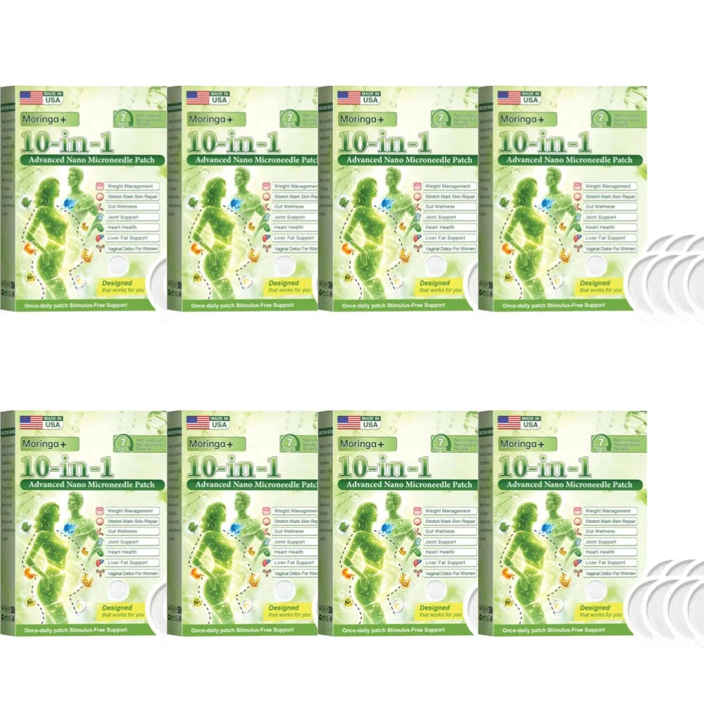 1-10X Advanced Moringa Berberine X Nad Patches - Comprehensive 10-In-1 Wellness Support Promote Internal Balance for Women Men