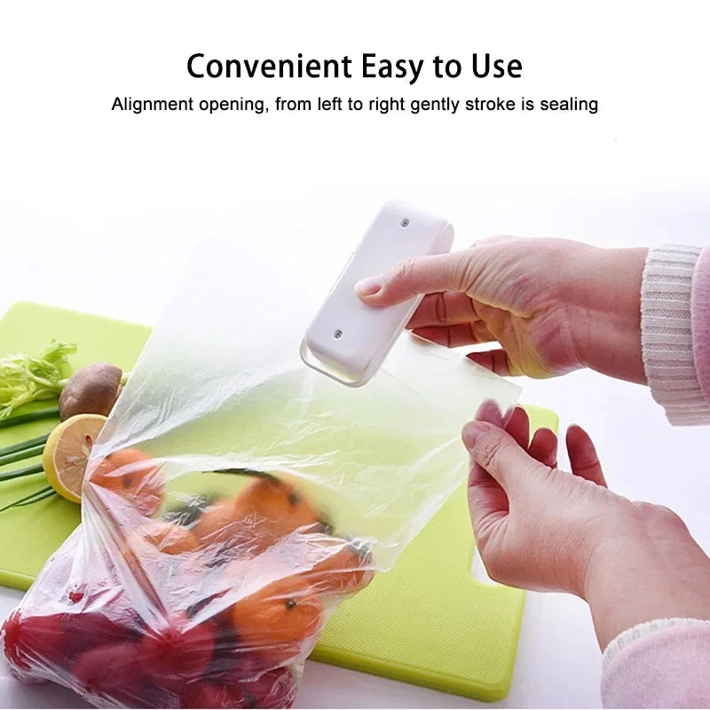 Portable Heat Bag Sealing Machine Package Sealer Bags Plastic Food Bag Closure  Food Packaging Heat Sealer Kitchen Gadget
