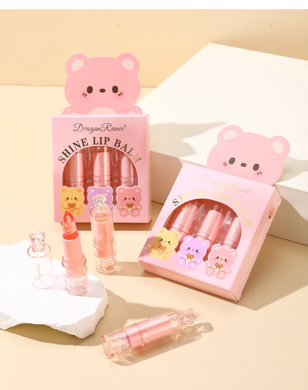 Three Lipstick Sets in a Box That Enhance Complexion, Moisturize, Hydrate, Are Waterproof, Do Not Fade, and Do Not Transfer to Cups. Beginner Lipstick Set