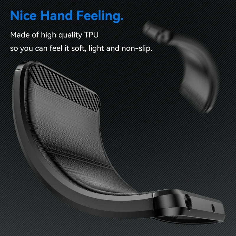 For Poco M7 Case Cover Xiaomi Poco M7 Capas Shockproof Phone Bumper Armor Coque Carbon Fibre Back TPU Soft Fundas Poco M7 Cover