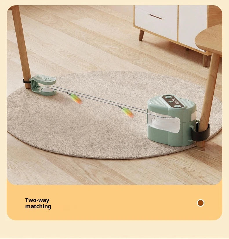 Interactive Cat Toy for Indoor Cats Wheel Exerciser Running Toy Cat Treadmill Remote Control Stimulation Hunting Bird Sound Toy