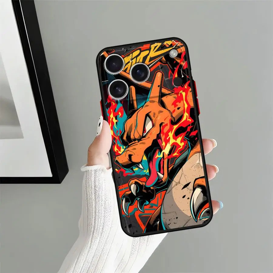 Funda Back Phone Cover Case for iPhone 17 Pro Max 15 13 Mini 11 17e 7 8 SE 12 14 XS XR 16 Plus Air Retro Anime Pokemon