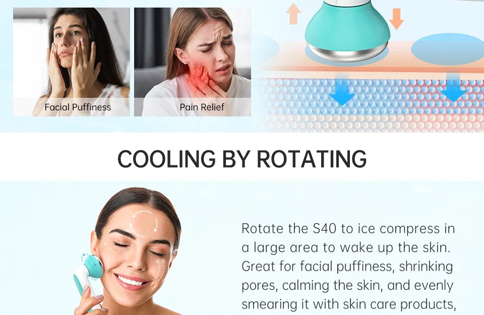 Face Ice Massager Cooler RollerIce Compress Hammer Skin Tighten Reduce Edema Shrink Pores Body Relax Cold Therapy Skincare Tools