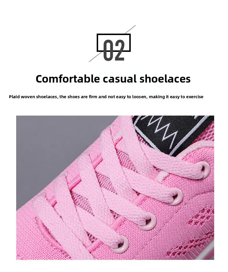 Women Mesh Breathable Casual Sneakers Lace-up Vulcanized Shoes Ladies Platform Sneakers Female Shoes Plus Size Zapatos De Mujer