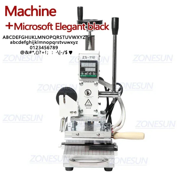 ZONESUN ZS110 Hot Foil Stamping Bronzing Embossing Machine Slideable Workbench Digital Leather PVC Paper Heat Press Machine