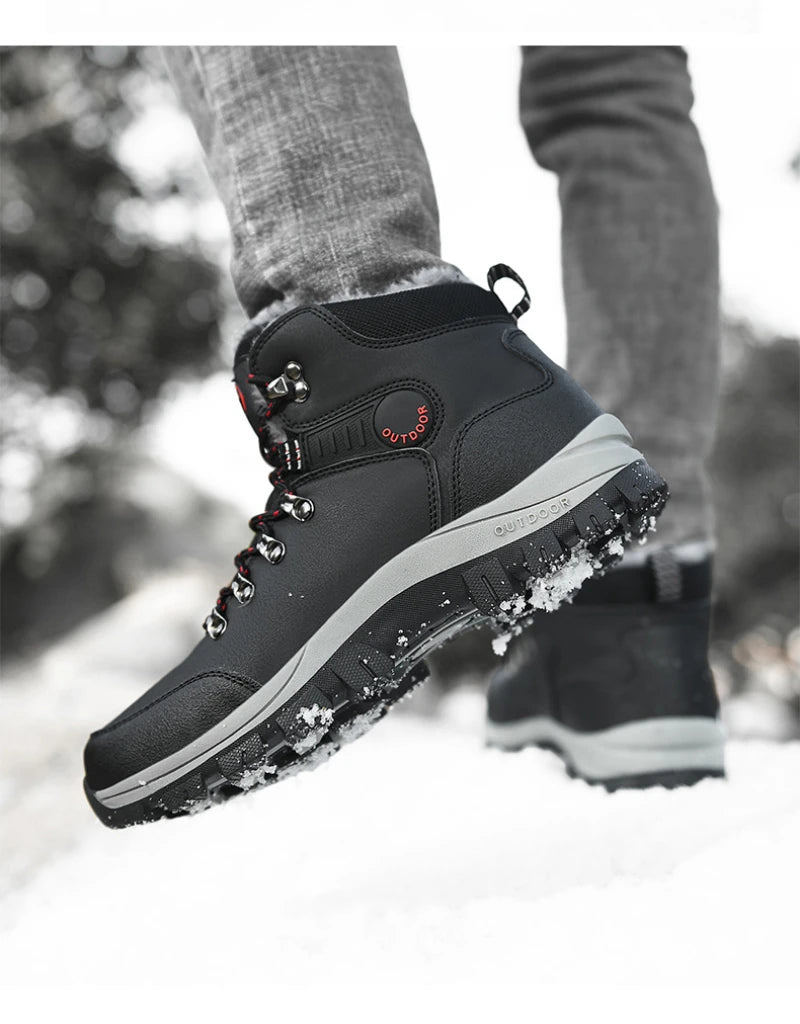 Winter Large Size Plus Velvet Thickened Warm Snow Boots Outdoor Men's High-Top Northeast Cotton Boots Comfortable And Casual