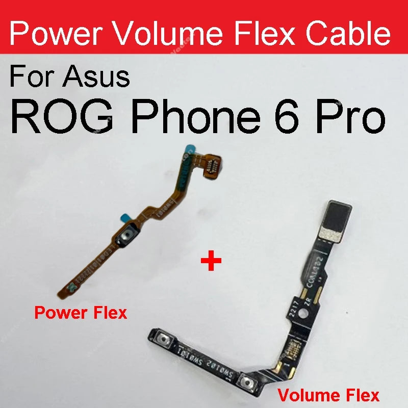 Power Volume Button Flex Cable For Asus ROG Phone 6 ZS630KL Rog 6D 6Pro On Off Power Volume Side Keys Flex Ribbon Parts