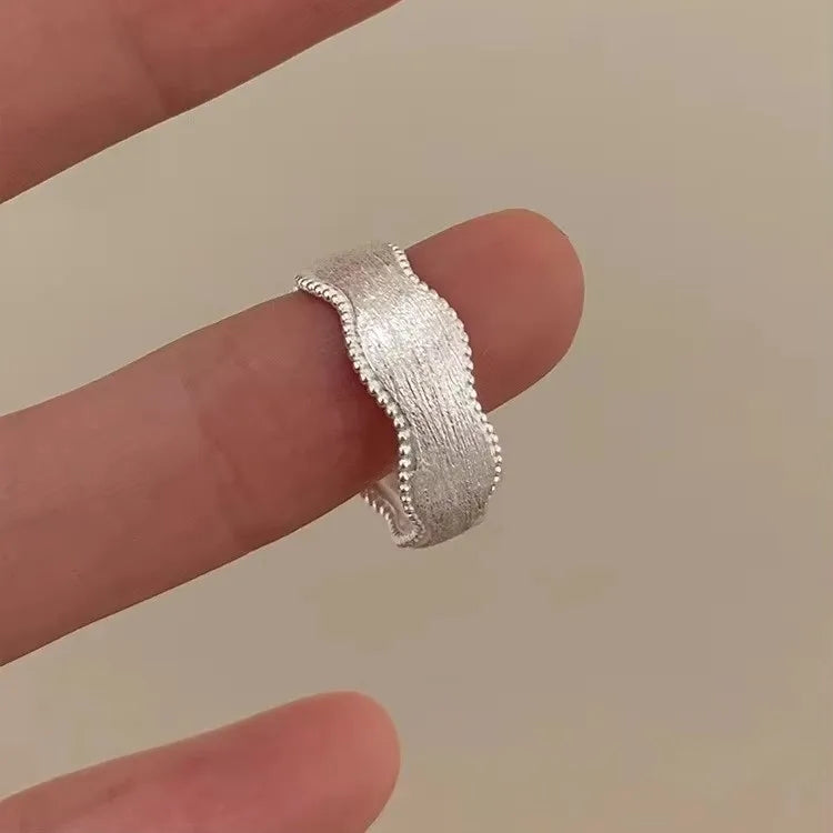 VENTFILLE 925 Sterling Silver Geometric Line Cross Wrap Open Ring For Women Gift Irregular Punk Adjustable Jewelry Dropshipping