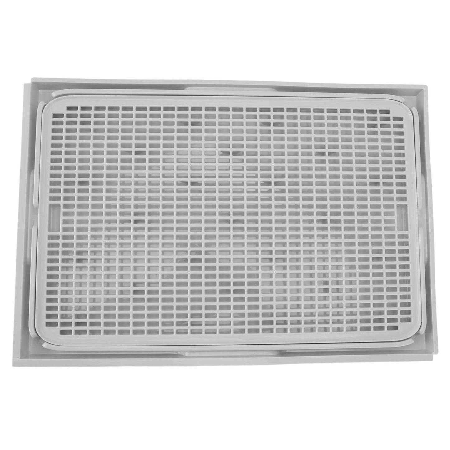 Cat Litter Mat Plastic Double Layer Washable Cat Litter Box Anti Slip Bottom 41x28cm Spacious Cat Litter Catcher Mat