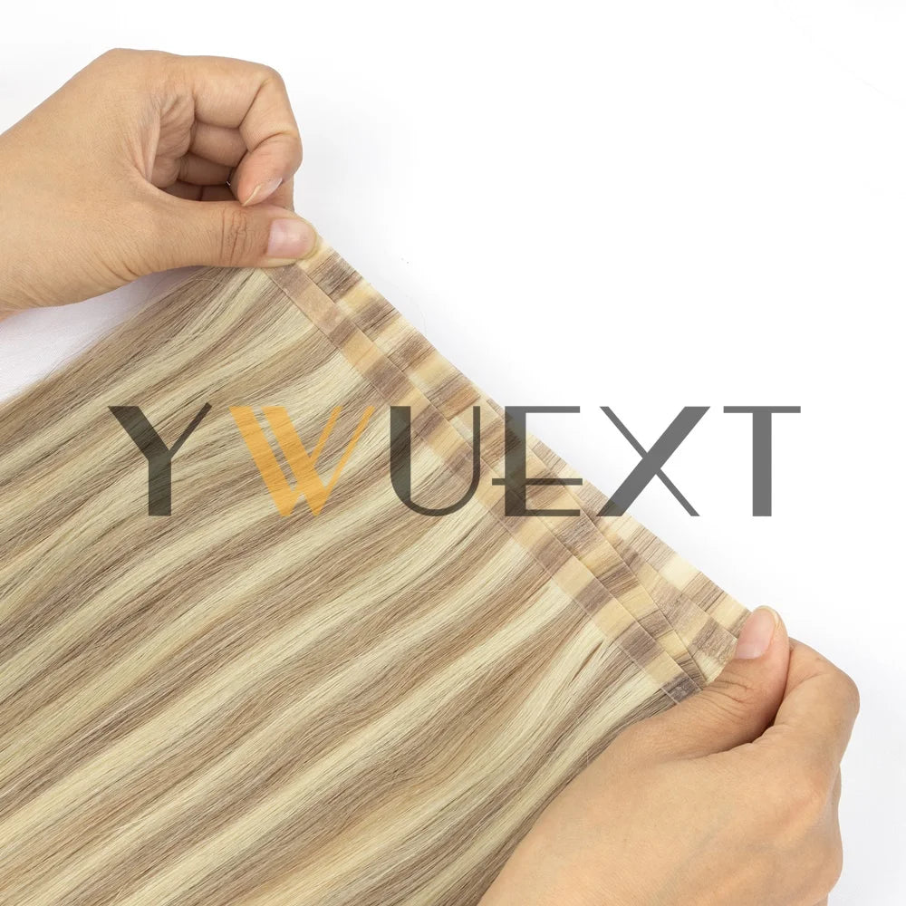 Seamless PU Tape Weft Human Hair Extensions Long PU Skin Weft Tape in Hair Extensions No Glue Human Hair For Fine Hair Long Weft