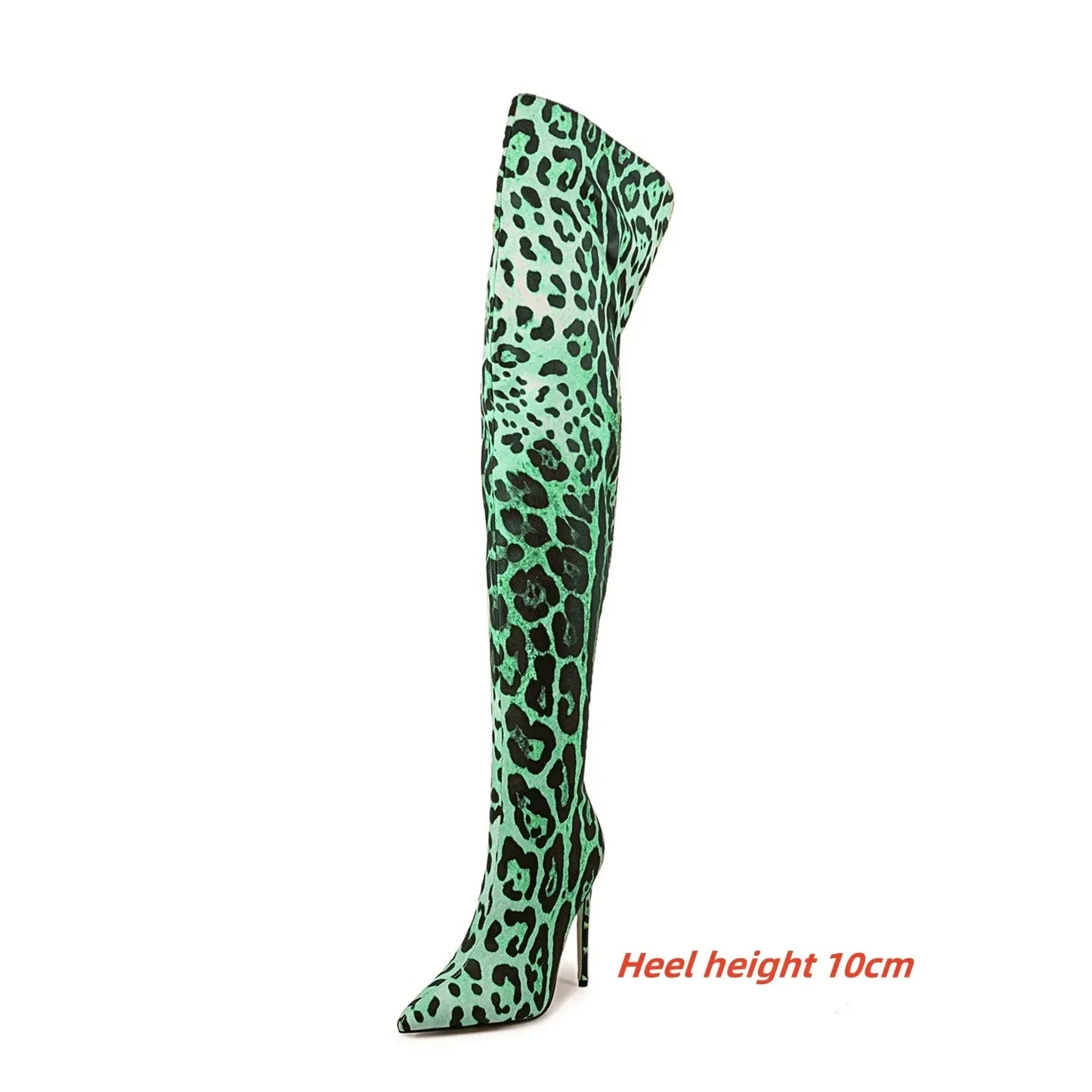 2024 Women's Euro-American Zebra Print Over-the-Knee Boots - Paneled Pointed-Toe Back-Zipper Stiletto, Plus Size Fashion Chic