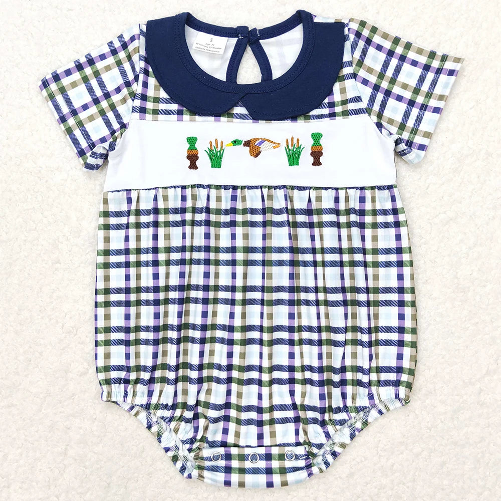 Hot Sale Kids Designer Clothes Boys Camo Branches Short Sleeve Rompers Boutique Infant Baby Boys Rompers Toddler Boy Jumpsuits