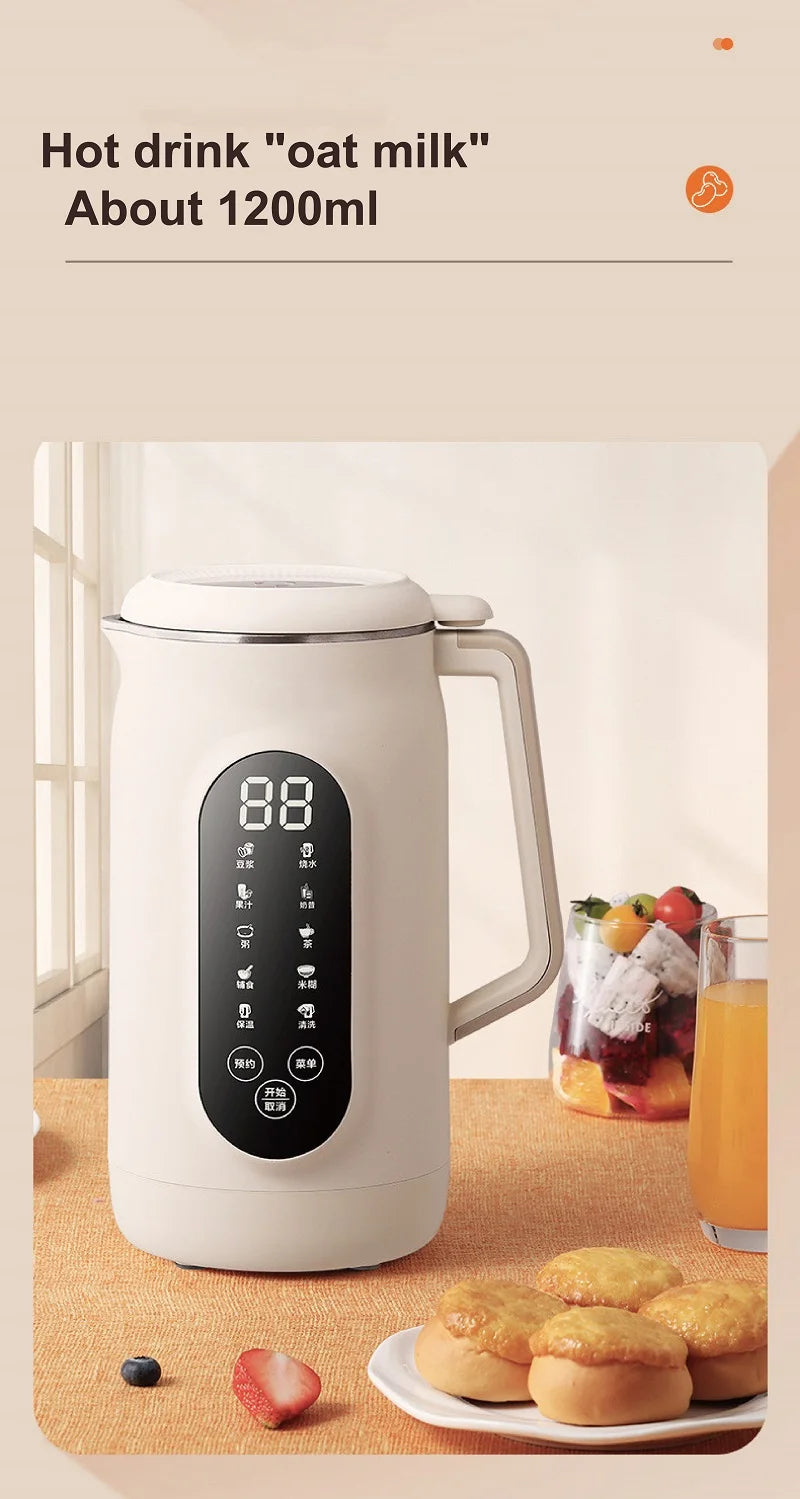 1.8L Soy Milk Machine 18h Appointment Filter-free Wall Breaking Machine Mixer Home Electric Juicer Multifunctional Food Process