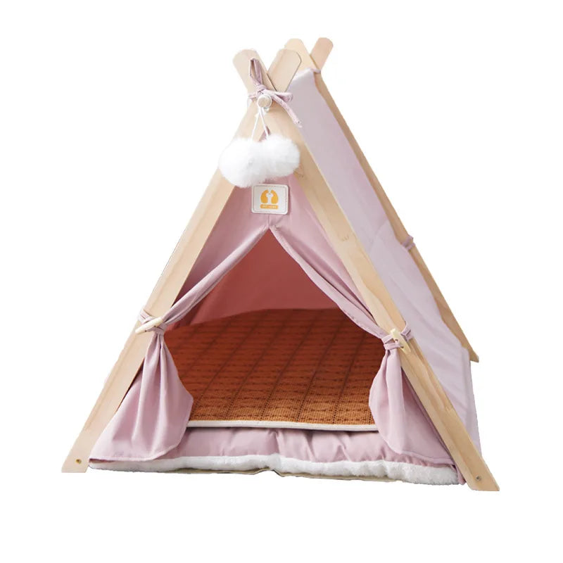 Winter Pet tent, Christmas dog house, cat house, all year round, cat delivery room, pine wood for winter warmth, cat tent