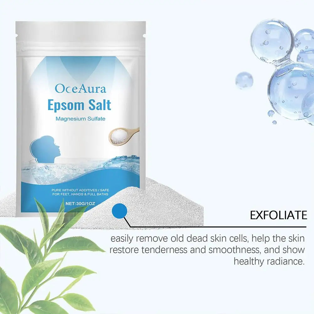 1/2/3/4/5/6/8/10PCS*30g Natural Epsom Salt Body Bath Salt Gentle Exfoliating Dead Skin Remover Deep Moisturizing Care