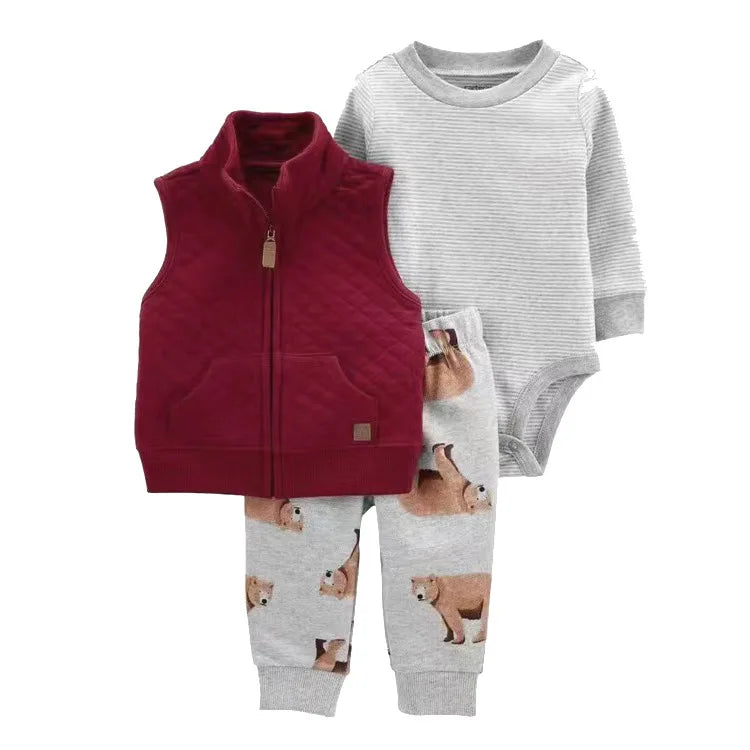 3-piece Suit Summer Baby Clothes Sets Baby Short Sleeve Shorts Cover Clothes Cute Girls Bebe Children Cotton 100% Clothing 6-24M